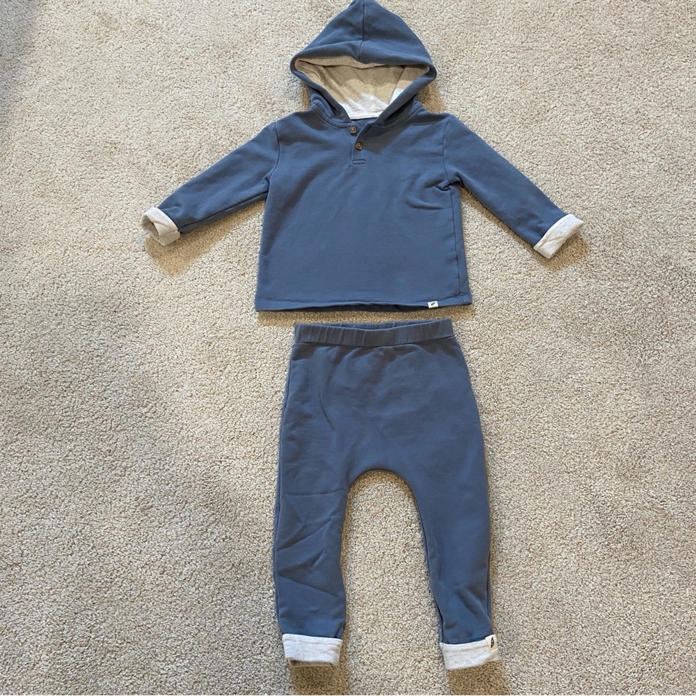 Easy Peasy Toddler Blue Hoodie and Jogger Set size 18M